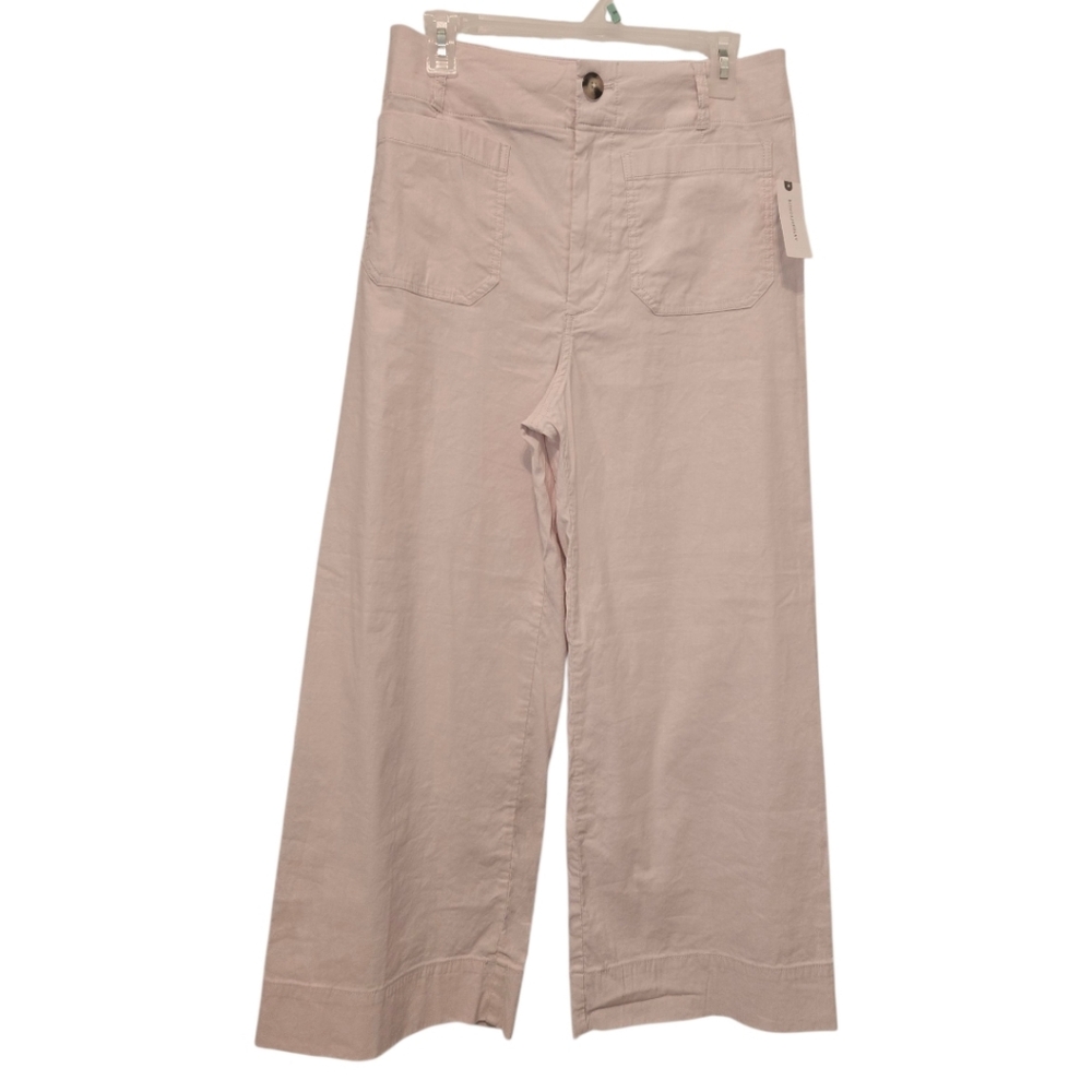 Maeve The Colette Magic Fabric Wide Leg Cropped Pants Size 30 Light Pink NWT - Picture 5 of 15
